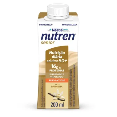 Nutren Senior Zero Lactose Sabor Baunilha com16g de Prote&iacute;nas 200ml