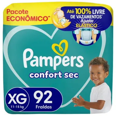 Fralda Pampers Confort Sec XG 92 Unidades