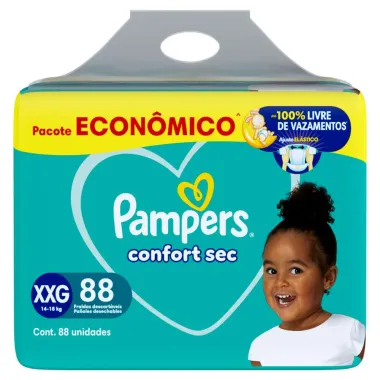 Fralda Pampers Confort Sec XXG 88 Unidades