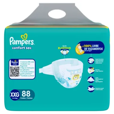 Fralda Pampers Confort Sec XXG 88 Unidades