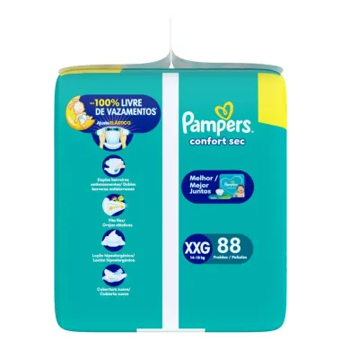 Fralda Pampers Confort Sec XXG 88 Unidades