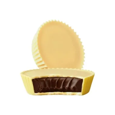 Bombom Lowy 7,1g de Prote&iacute;na Cups Chocolate Branco com Recheio Creme de Avel&atilde; Zero 42g