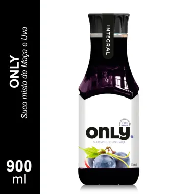 Suco Integral Only Sabor Misto de Uva e Maçã 900ml
