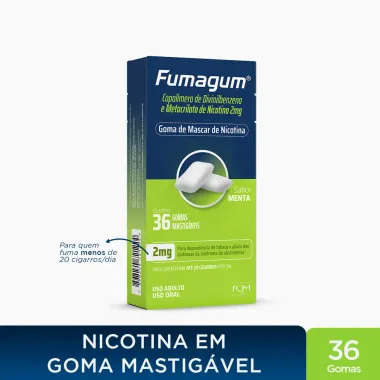 Fumagum 2mg Sabor Menta com 36 Gomas Mastigáveis