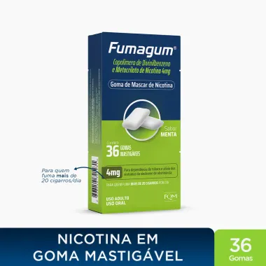 Fumagum 4mg Sabor Menta com 36 Gomas Mastigáveis
