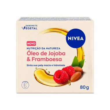 Sabonete N&iacute;vea Vegetal Nutri&ccedil;&atilde;o Da Natureza &Oacute;leo de Jojoba & Framboesa 80g