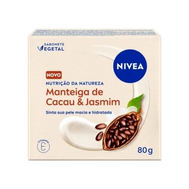 Sabonete Vegetal NIVEA Nutri&ccedil;&atilde;o Da Natureza Manteiga De Cacau & Jasmim 80g