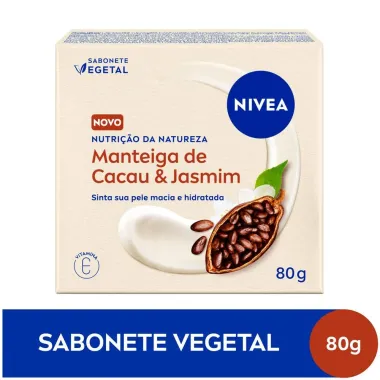 Sabonete Vegetal NIVEA Nutri&ccedil;&atilde;o Da Natureza Manteiga De Cacau & Jasmim 80g