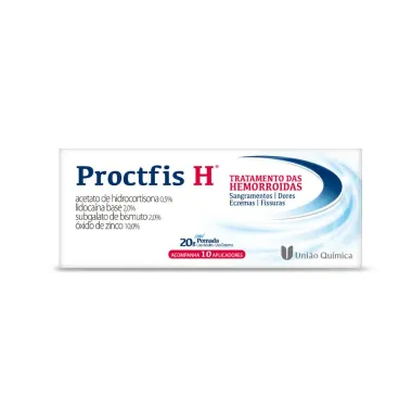 Proctfis H com 10 Aplicadores Pomada 20g