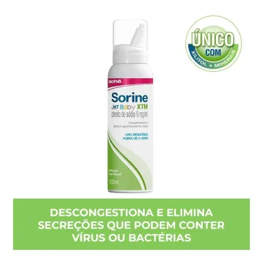 Sorine Jet Baby XTM 360&deg; Solu&ccedil;&atilde;o Nasal Spray 100ml