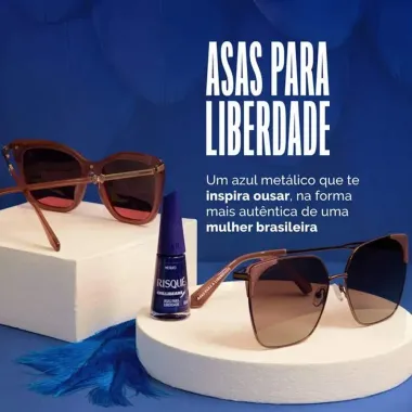Esmalte Risqué Chilli Beans Metálico Cor Asas para Liberdade 8ml