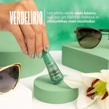 Esmalte Verde Água Risqué Chilli Beans Efeito Cor Verdelírio 8ml