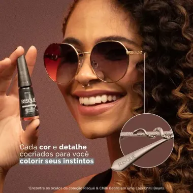 Esmalte Risqué Chilli Beans Metálico Cor Profundezas do Meu Eu 8ml