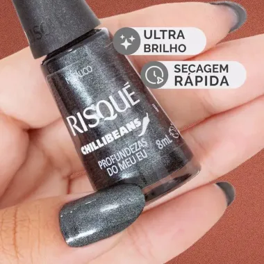 Esmalte Risqué Chilli Beans Metálico Cor Profundezas do Meu Eu 8ml
