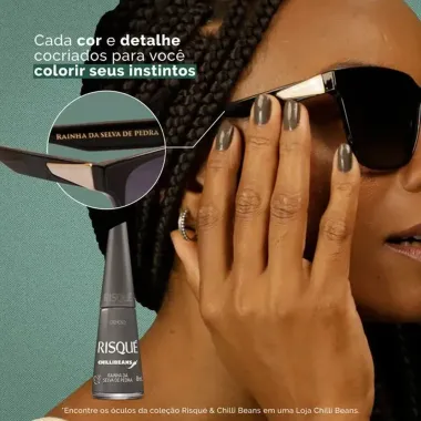Esmalte Risqué Chilli Beans Cremoso Cor Rainha da Selva de Pedra 8ml