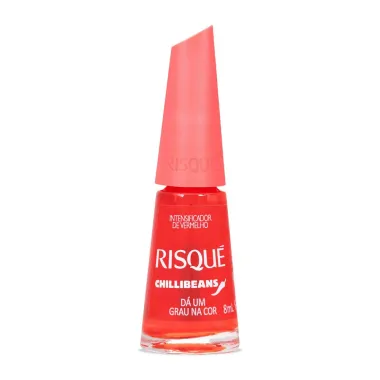 Esmalte Risqué Chilli Beans Intensificador de Vermelho Cor Dá Um Grau na Cor 8ml