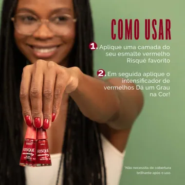 Esmalte Risqué Chilli Beans Intensificador de Vermelho Cor Dá Um Grau na Cor 8ml