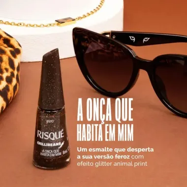 Esmalte Risqué Chilli Beans Efeito Cor A Onça que Habita em Mim 8ml