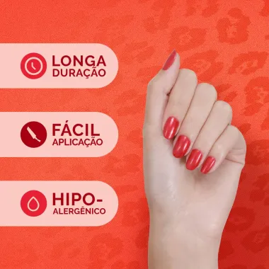 Esmalte Vermelho Risqué & Chilli Beans Para Te Vermelhor Metálico 8ml