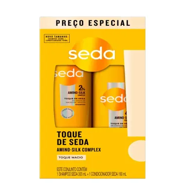 Shampoo 300ml e Condicionador 190ml Seda Toque de Seda