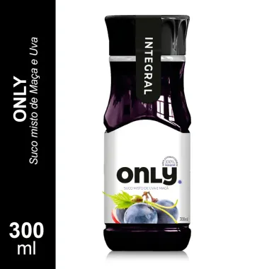 Suco Integral Only Sabor Misto de Uva e Maçã 300ml