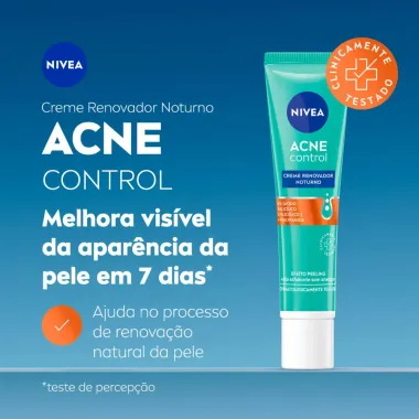 Creme Nivea Acne Control Renovador Noturno 40ml