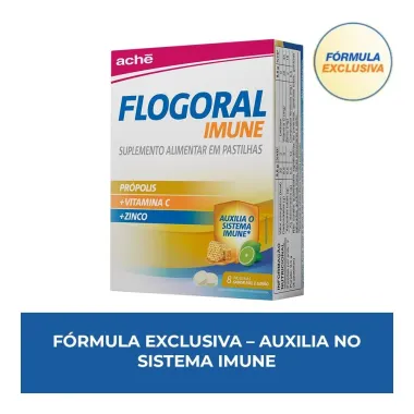 Flogoral Imune Mel e Limão 8 Pastilhas