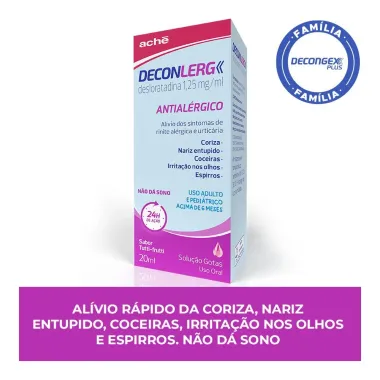 DeconLerg 1,25mg/ml Sabor Tutti Frutti Gotas com 20ml
