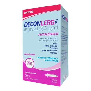 Deconlerg 0,5mg/ml Xarope Sabor Tutti Frutti com 60ml