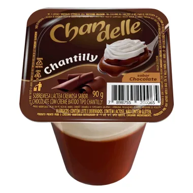 Sobremesa Chandelle Chantilly Sabor Chocolate 90g