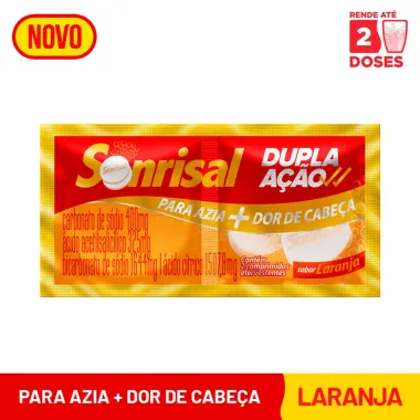 Sonrisal Dupla Ação Sabor Laranja com 2 Comprimidos Efervescentes