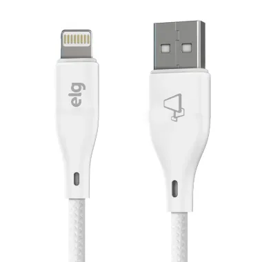 Carregador de Parede 2.1A e Cabo 2.4A Lightning ELG Branco 1 Metro