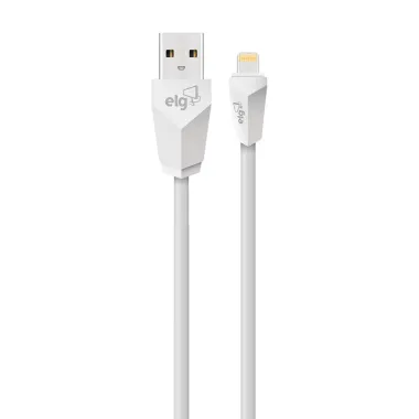 Cabo Lightning ELG 2.4A Apple Branco 1 Metro
