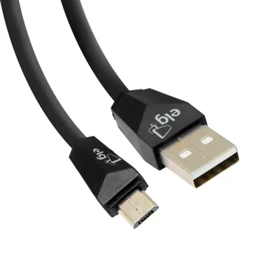 Cabo Micro USB ELG 2.4A Preto 1 Metro