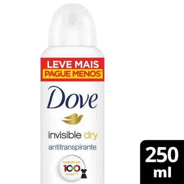 Desodorante Antitranspirante Aerosol Dove Invisible Dry 250ml