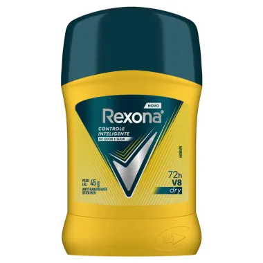Desodorante Rexona Men V8 Dry Controle Inteligente 72h Antitranspirante Stick 45g