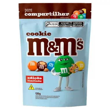 Confeitos M&Ms Sabor Cookie 120g