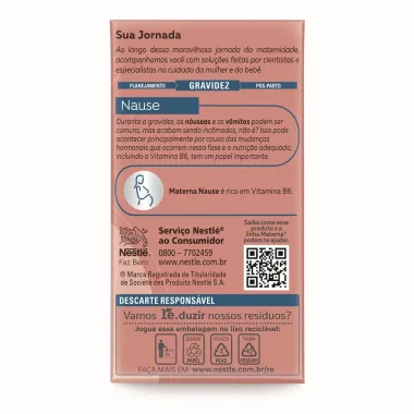 Materna Nause Suplemento Alimentar com 60 C&aacute;psulas
