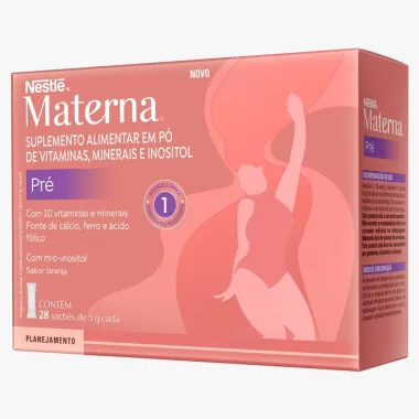 Materna Nestlé Pré Sabor Laranja 28 Sachês 5g Cada
