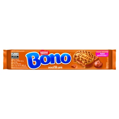 Biscoito Recheado Nestlé Bono Sabor Doce de Leite 90g