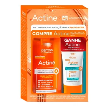 Kit Gel Limpeza Actine Darrow 400g e Ganhe Gel Hidratante Aquaforce 40g