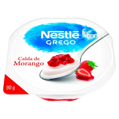 Iogurte Integral Grego Nestlé Sabor Calda Morango 90g