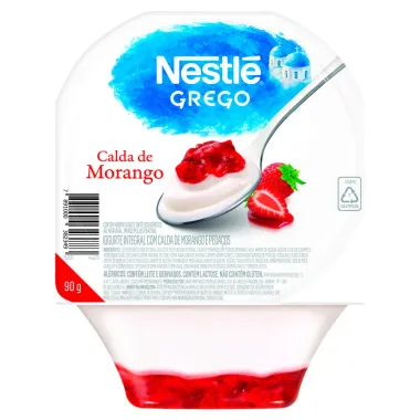Iogurte Integral Grego Nestlé Sabor Calda Morango 90g