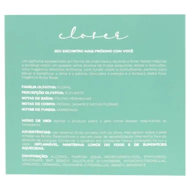 Perfume Ruby Rose Closer 100ml