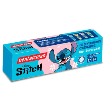 Gel Dental Infantil Dentalclean Disney Stitch Sabor Morango Sortidos 104g