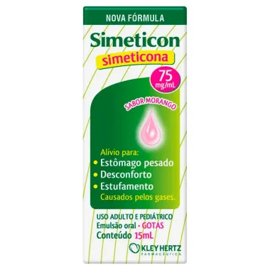 Simeticon Gotas 75mg/ml Sabor Morango 15ml