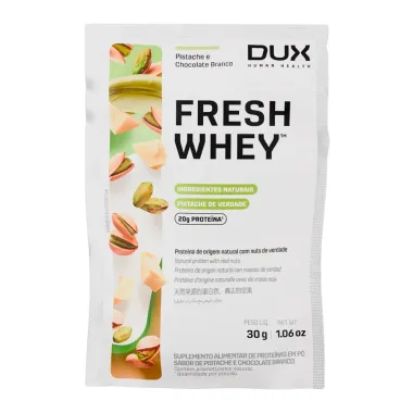 Fresh Whey Dux Sabor Pistache e Chocolate Branco com 20g de Proteína Sachê 30g