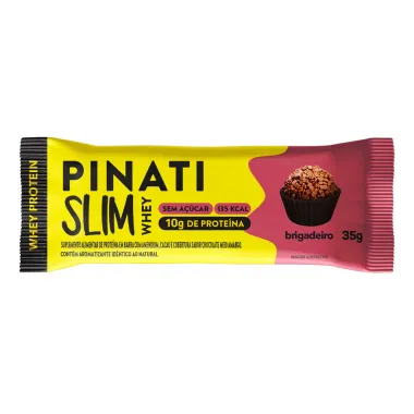 Barra de Proteína Pinati Slim Whey Sabor Brigadeiro com 10g de Proteína 35g