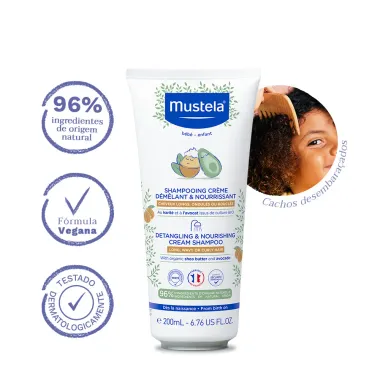 Shampoo Mustela Creme Nutritivo e Desembaraçante 200ml