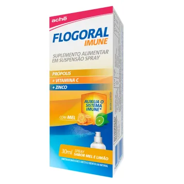 Flogoral Imune Spray Sabor Mel e Limão com 30ml